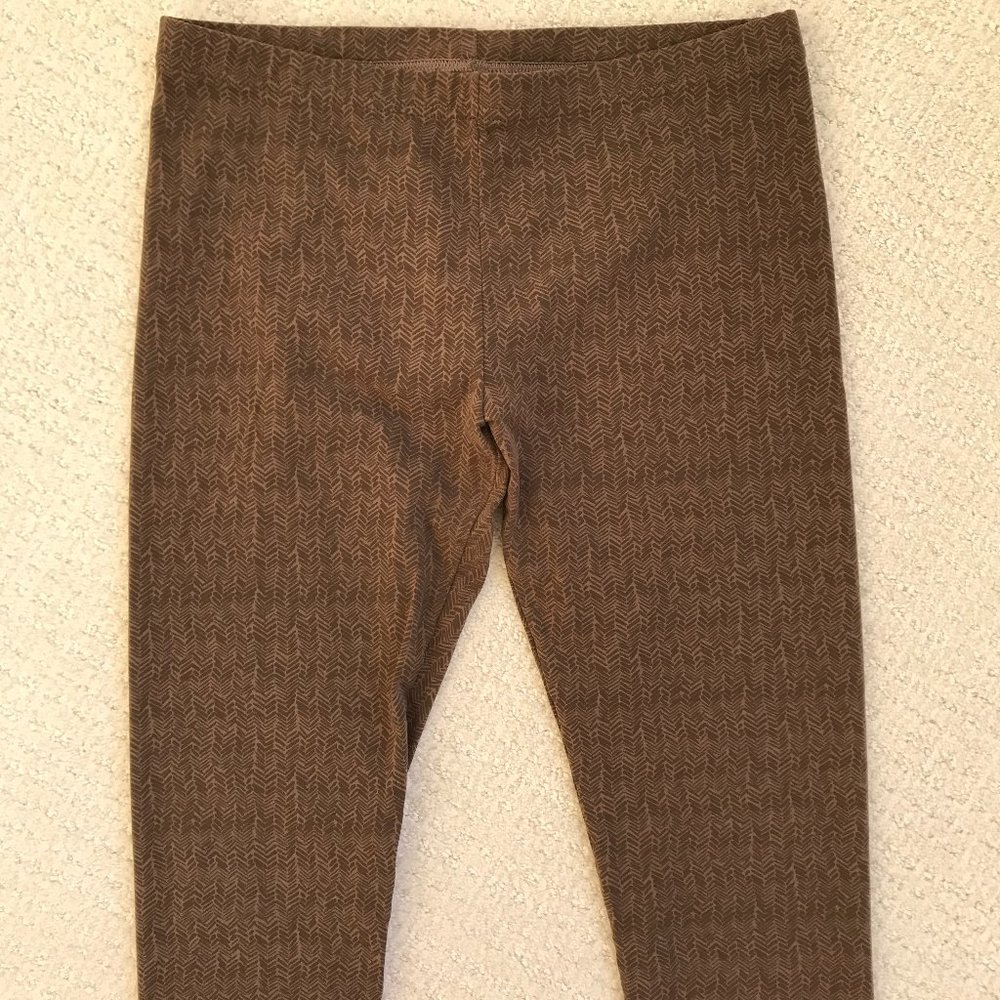 Athleta Brown Herringbone Tights/Leggings, Large